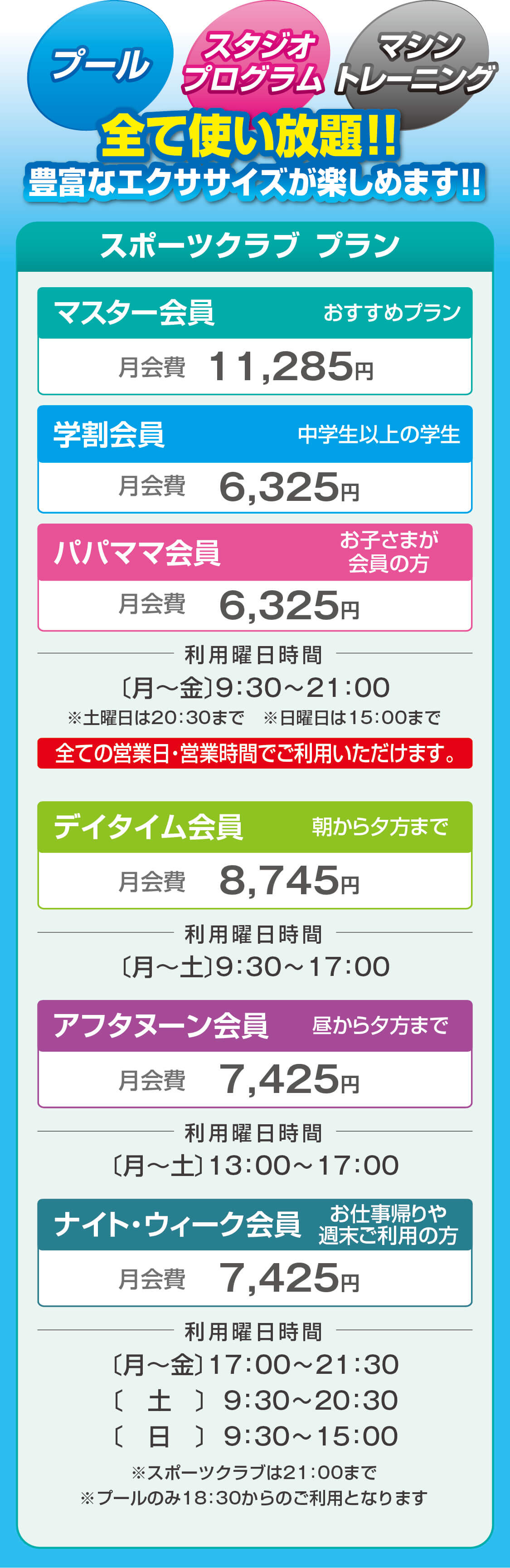 スポーツクラブプラン